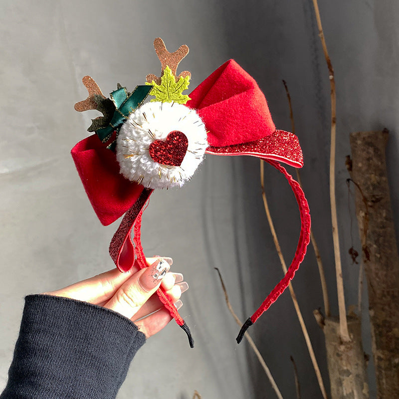 Wholesale Christmas Bow Fabric Headband